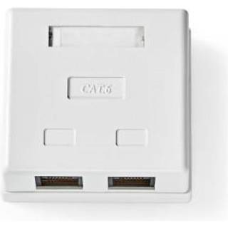 Nedis Netværksvægboks | På væggen | 2-Port port(s) | UTP CAT6 | Lige | Hun | Guldplateret | PVC | Hvid | Box