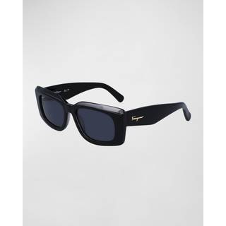 Ferragamo Kvinde SF1079S 022 Solbriller Acetat Grå Grå Firkantet Normal Normal