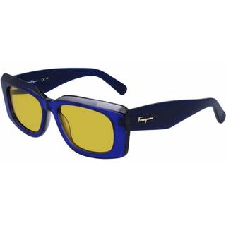 Ferragamo Kvinde SF1079S 435 Solbriller Acetat Blå Gul Firkantet Normal Normal