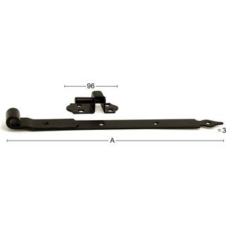 Habo Stabelhængsel 214 Svart, 600 mm