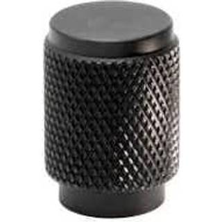 Beslag Design Riff Knop 21 Mm Matsort - Knopper og dørhåndtag Aluminium Black Matte - 351040-11