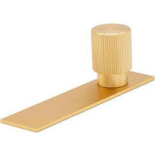 Beslag Design Arpa Knop Med Plade 22 Mm - Knopper og dørhåndtag Zink Børstet messing - 373086-11