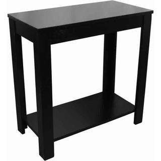 Benjara Træstole -bord med bund hylde og blokere ben sorte
