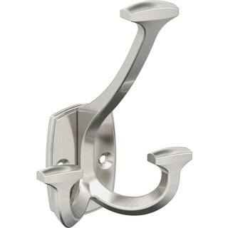 Amerock H37004G10 | VICINITY Triple Prong Decorative Wall Hook | Satin nikkelkrog til frakker hatte rygsække poser | Kroge til badeværelset sovev