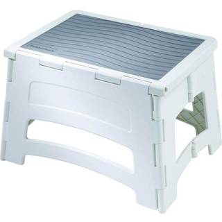 Rumbermaid RM-PL1W Foldning 1-trins plastisk trin aff?ring Letv?gt og anti-slip 300 lb kapacitet Hvid