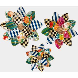 MacKenzie-Childs Wallflower Stor hængende blomster-vægdekoration - Farverig, iøjnefaldende vægkunst