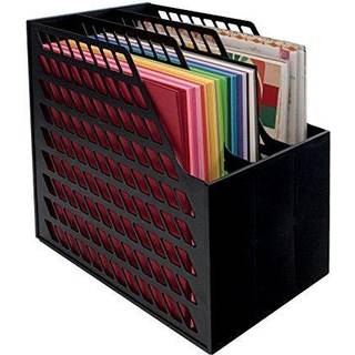 Opbevaringsstudier Easy Access Paper Holder med 3-slots 9,5 x 13,5 x 14,5 tommer sort (CH92579)