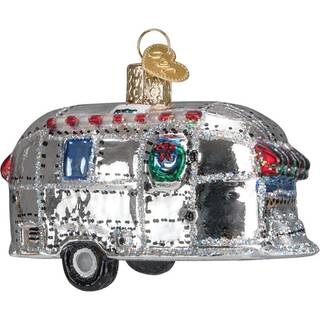 Old World Christmas Ornaments: Camping Outdoor Collection Glass Bl?st ornamenter til juletr? vintage trailer