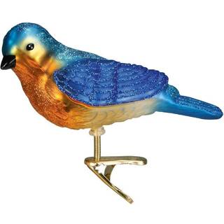 Old World Christmas Bird Watcher Collection Glass bl?st ornamenter til juletr?bluebird 18043