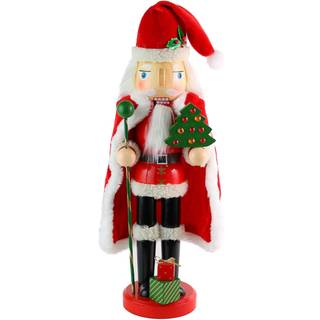 Ornativitet Julemanden Santa Claus Nutcracker - Holiday Wooden Xmas Nutcracker Santa Figur Home Decoration 13.5 """"