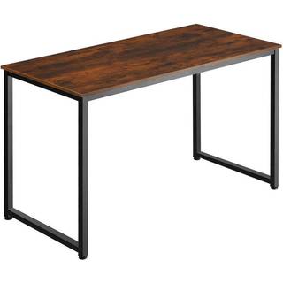 Skrivebord Flint - Industrielt mørkt træ, rustikt,120 cm