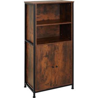 Skænk Doncaster 60x38x125cm - Industrielt mørkt træ, rustikt