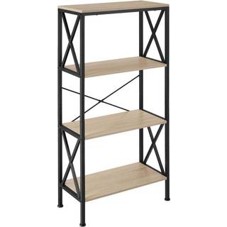 Reol Barry 61,5x31,5x133,5cm - Industrielt lyst træ, egetræ Sonoma