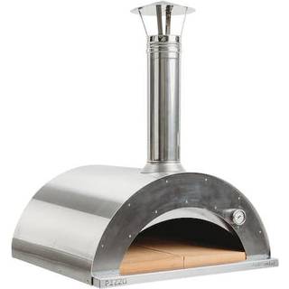 Brændefyret pizzaovn - rustfri stål