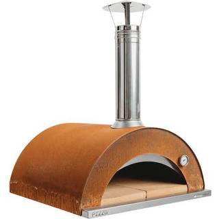Brændefyret pizzaovn - rustfarvet