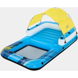 Badeflåde Bestway Hydro Force Summer Oasis Island, 3.2 x 1.98 meter, blå/grøn + ankerpose + solbeskyttelse + reparationslap