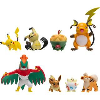Pokemon Battle Figur 8 Pack - Funktioner 2 -tommer Pikachu Eevee Appletun Growlithe Mimikyu Togepi 3 -tommer Raichu & Hawlucha - Autentiske detal