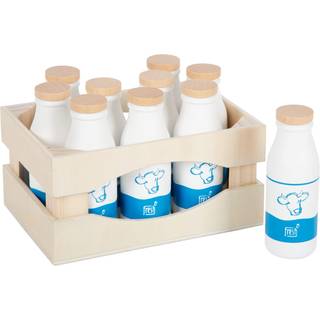 Small Foot - Wooden Crate with Milk Bottles 12 pc