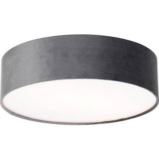Moderne loftslampe grå 40 cm med guld indvendig - Drum