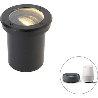 Smart udendørs jordspot sort justerbar inkl. Wifi GU10 - Delux