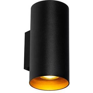 Designer væglampe sort med guld - Sab