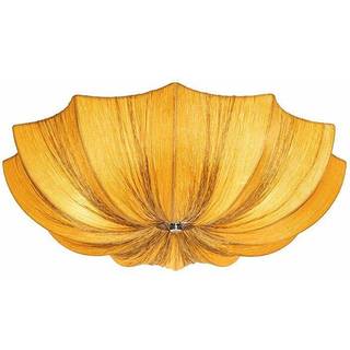 Design loftslampe guld silke 52 cm 3-lys - Plus