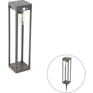 Udendørs gulvlampe mørkegrå 40 cm inkl. LED og dæmpbart lys på solcelle - Sonne