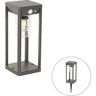 Udendørs gulvlampe mørkegrå 25 cm med dæmpbart lys og sensor på solcelle - Sonne