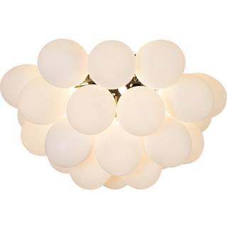 Art Deco loftslampe sort med opalglas 6-lys - Uvas
