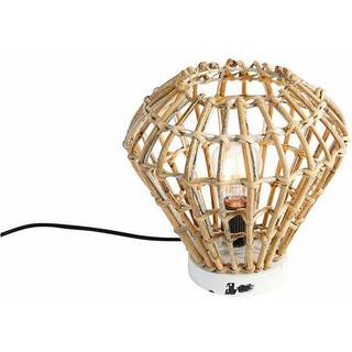 Rustik bordlampe bambus med hvid - Canna Diamond
