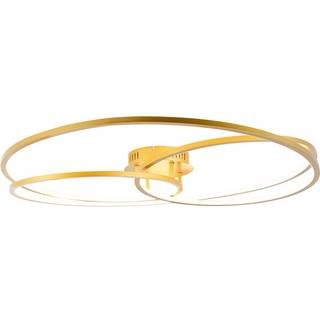 Guld loftslampe 78 cm inkl. LED 3-trins dæmpbar - Rowin