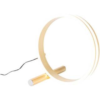 Design bordlampe messing inkl. LED 3-trins dæmpbar - Navara