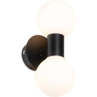 Moderne væglampe sort IP44 2-lys - Cederic