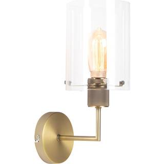 Moderne væglampe bronze med glas - Dome