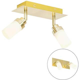 Moderne badeværelsesspotlight messing 2-lys IP44 - Japie