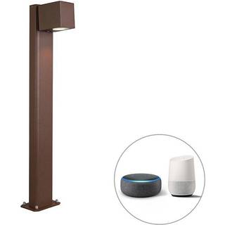 Smart udendørs stående lampe 65 cm rustbrun IP44 inkl. Wifi GU10 - Baleno