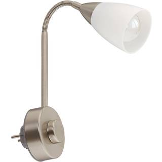 Dæmpbar stikkontaktlampe Dimmi mat nikkel