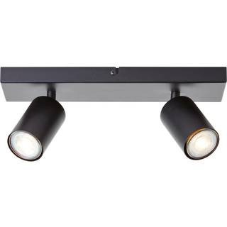 Jello loftspot, længde 32 cm, sort, 2-lys, metal