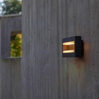 LUTEC CONROY udendørs LED væglampe, L22,5 cm, IP44, mørk grå