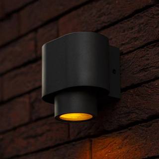 LUTEC CYPRES udendørs væglampe, down, H10,7 cm, GU10, IP44, mørk grå