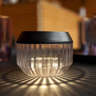 LUTEC DIVA LED batterilampe med solceller, Ø11 cm, IP44, sort - 2 stk.