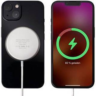 Intenso® Trådløs MagSafe kompatibel oplader QI 15W inkl. USB-C kabel og 30W PD/QC Hurtigoplader. Hvid