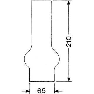 Brænderrør til petroleumslampe / skibslampe DHR, 65 x 210 mm, passer Trawler
