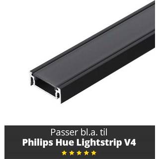 Light Solutions Aluminiumsprofil - Model S til Philips Hue og LIFX - 1 meter