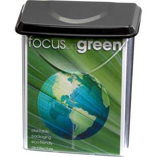 Officnemate udendørs litteraturholder holder 8 x 11 bogstavstørrelse klar med sort låg (23020)