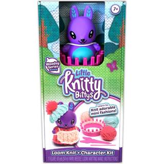 Playmonster Little Knitty Bittys Bunny - Begynder Strik Craft Kit - Makes 3 Mini Projects - Collect & Trade Clothes - Alder 7