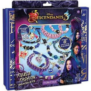 Make It Real Disney Descendants 3 Fierce Fashion Jewelry DIY perle- og charms-armbåndssæt - Inkluderer perler, charms og Descendants-bog