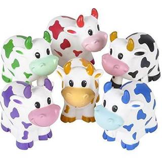 Rhode Island Novelty 2 tum gummi vatten sprutande kor ett dussin diverse