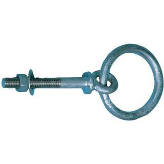 Bådring / brobeslag, Ø12 mm x 100 mm, galvaniseret stål, maskinskrue