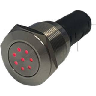 Lydalarm / larmsummer til automatisk brandslukker BlazeCut, med LED-ring, 12 V, Ø30 mm